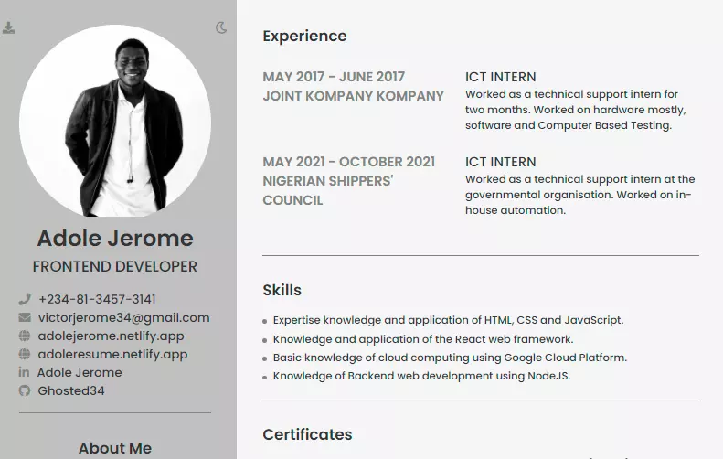 Resume Site